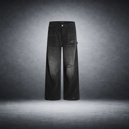 Retro Tattered Jeans