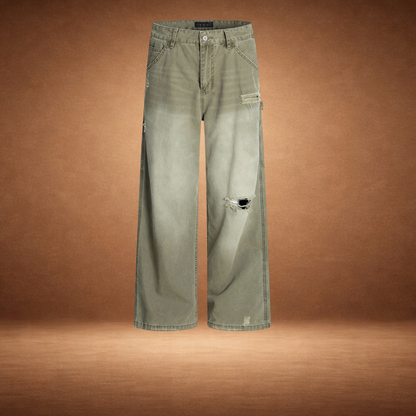 Retro Tattered Jeans