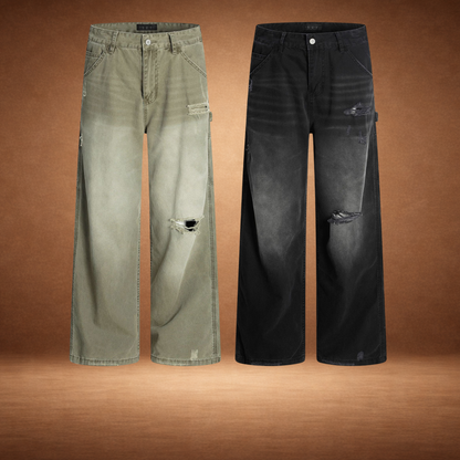 Retro Tattered Jeans