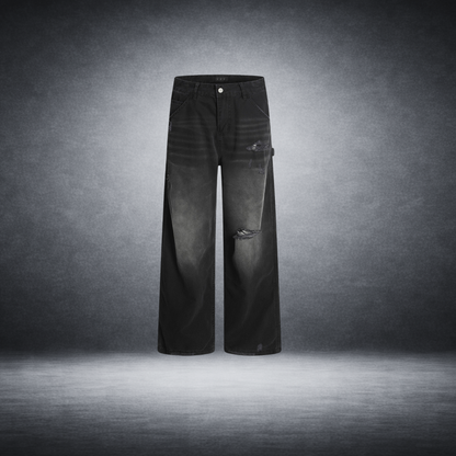 Retro Tattered Jeans