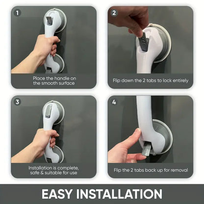 Bathroom Handrail With Vacuum Sucker For Safety Support