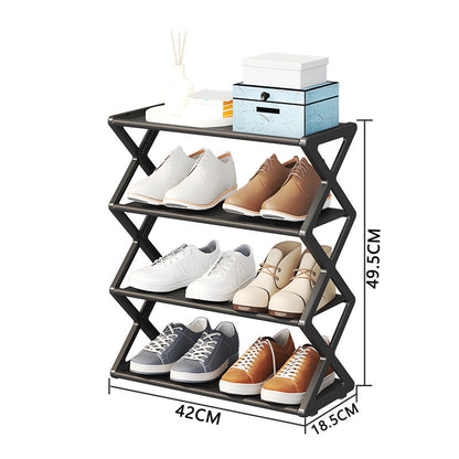 X-Type Multi-Functional Shoe Rack With Two Layers